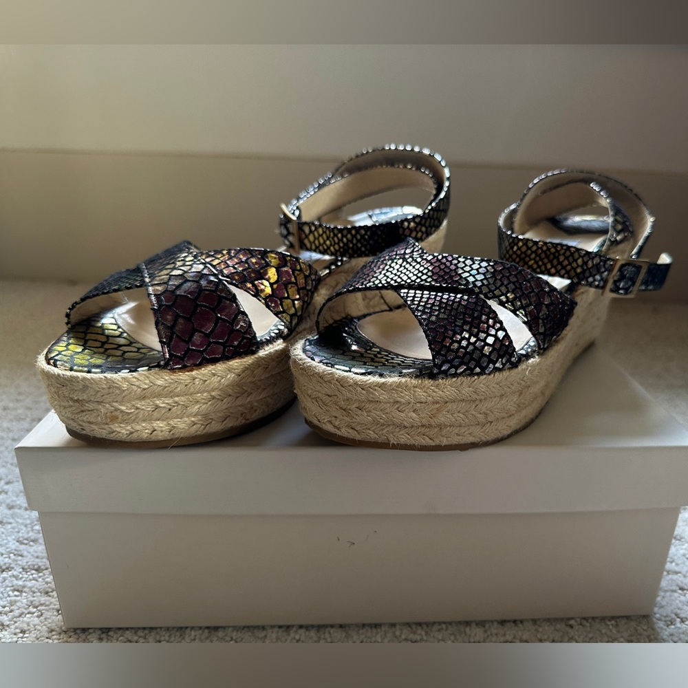 Jimmy Choo Pepper Holographic Python Leather Ankl… - image 1